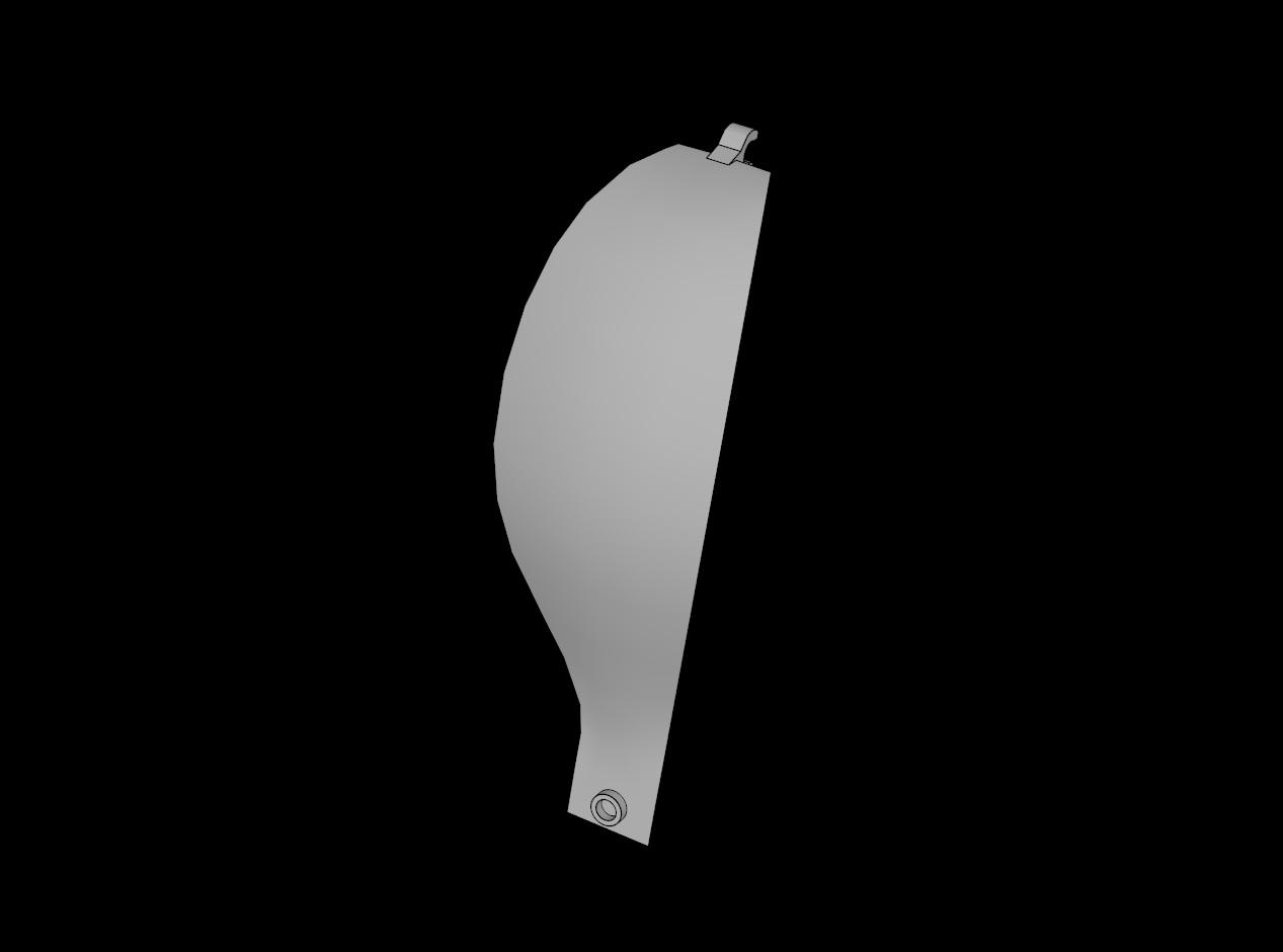 Lego Compatible (18969.dat) Panel  4 x  4 x 13 Curved Tapered with Clip at Each End