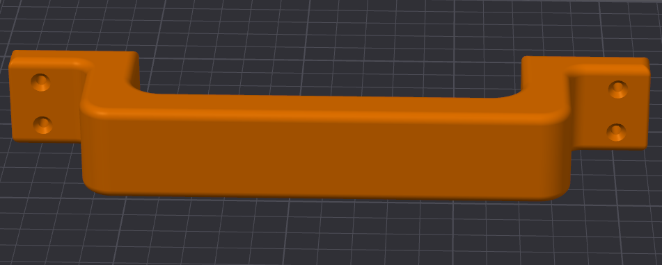 Uchwyt pod wkręty do drewna. Miejsce na dłoń 120x30 (Duża) 3D model
