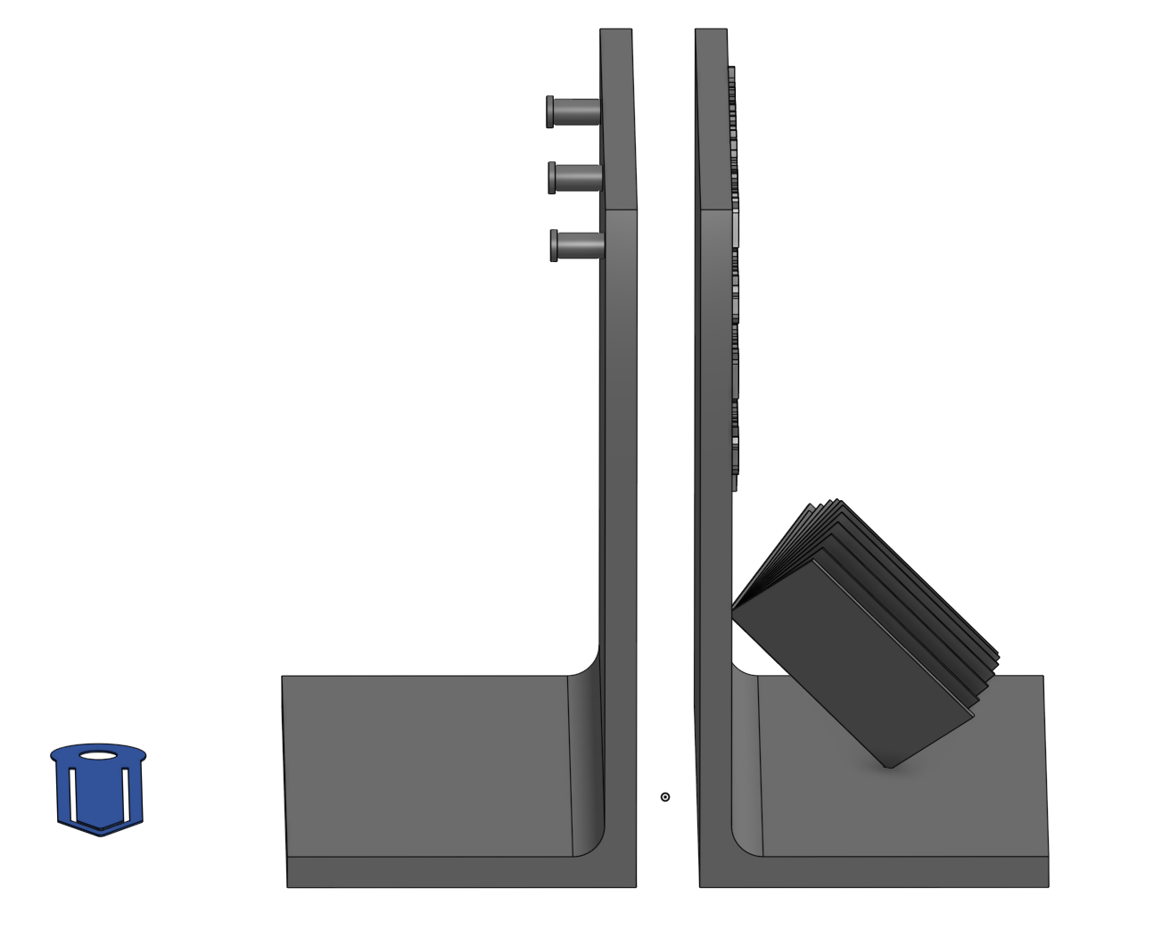 Bookend with bookmark and holder by Max Wilson Download free STL