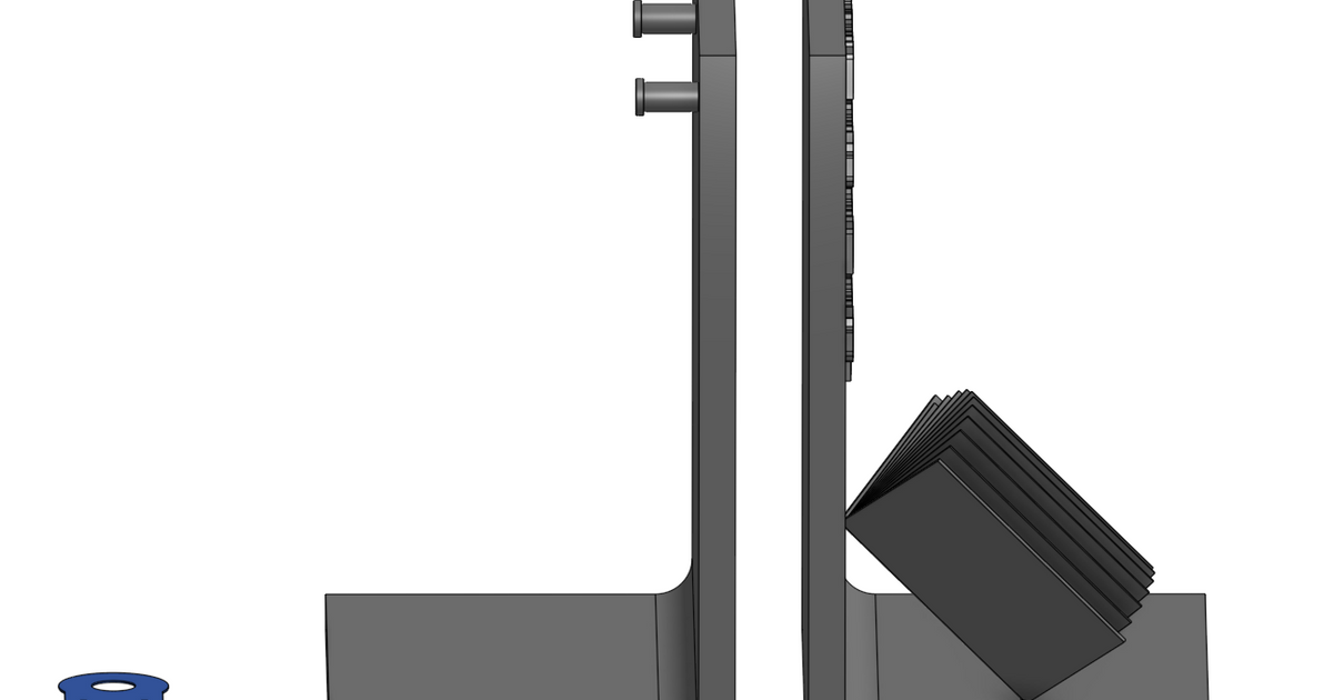 Bookend with bookmark and holder by Max Wilson Download free STL