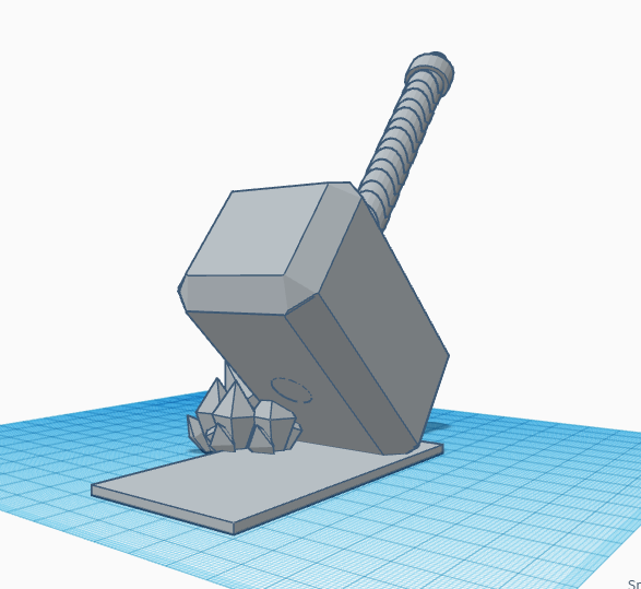 Miniatura 2 do modelo 3D thor hammer bookend
