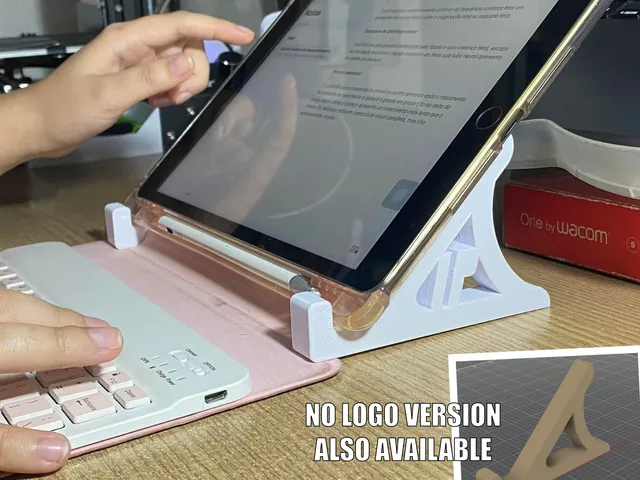 Versatile 2-piece stand for iPad, Wacom, Tablets (No logo version available)