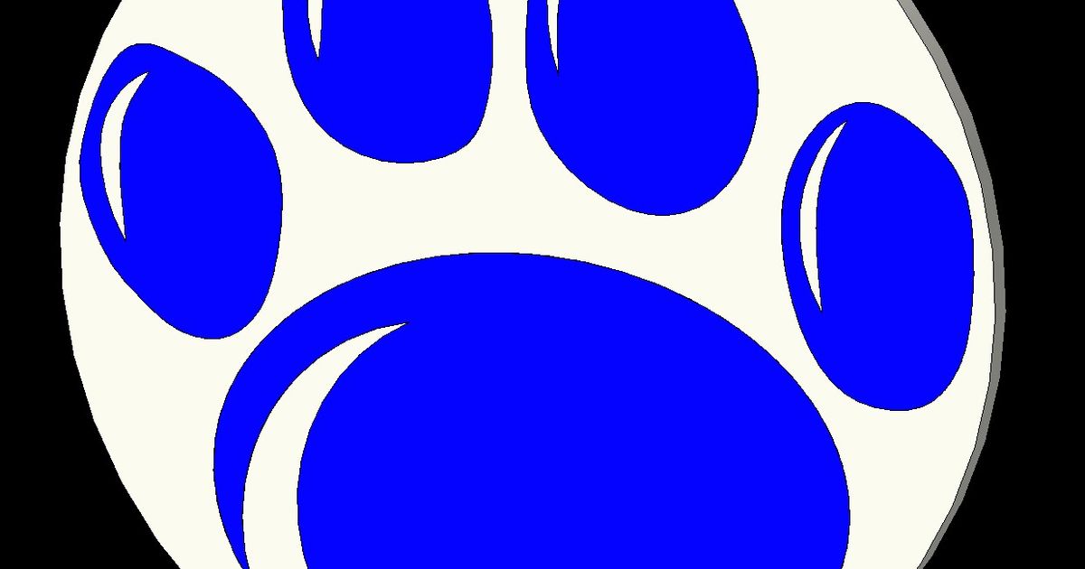 blue tiger paw print