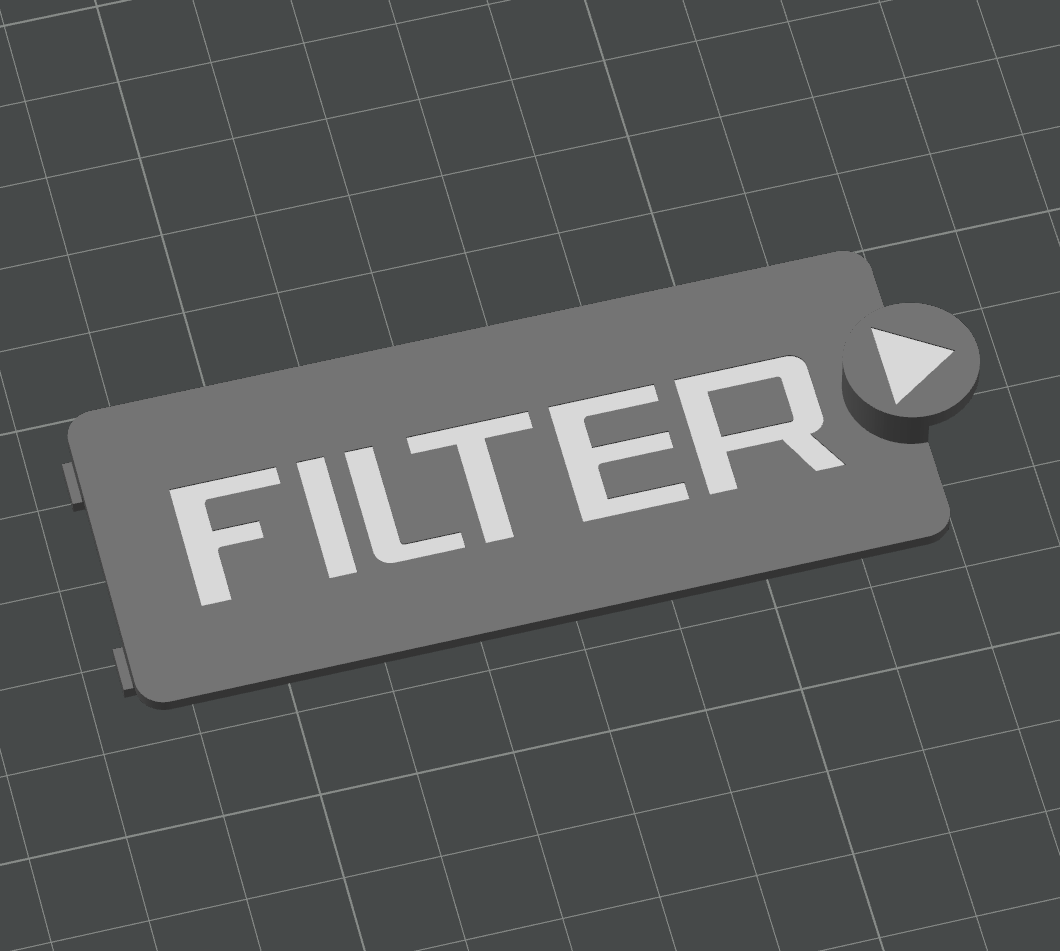 Bambu Lab Filter Cover in Bambu Lab Font