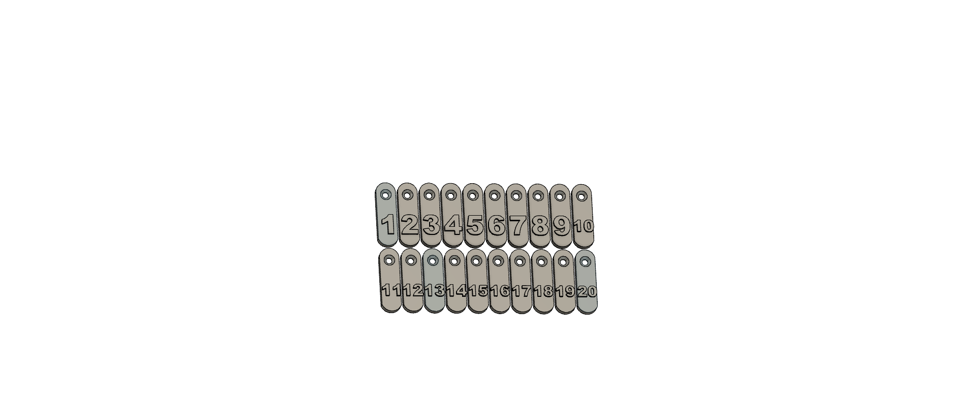 Numbered Tags MULTI OR SINGLE COLOR PRINT