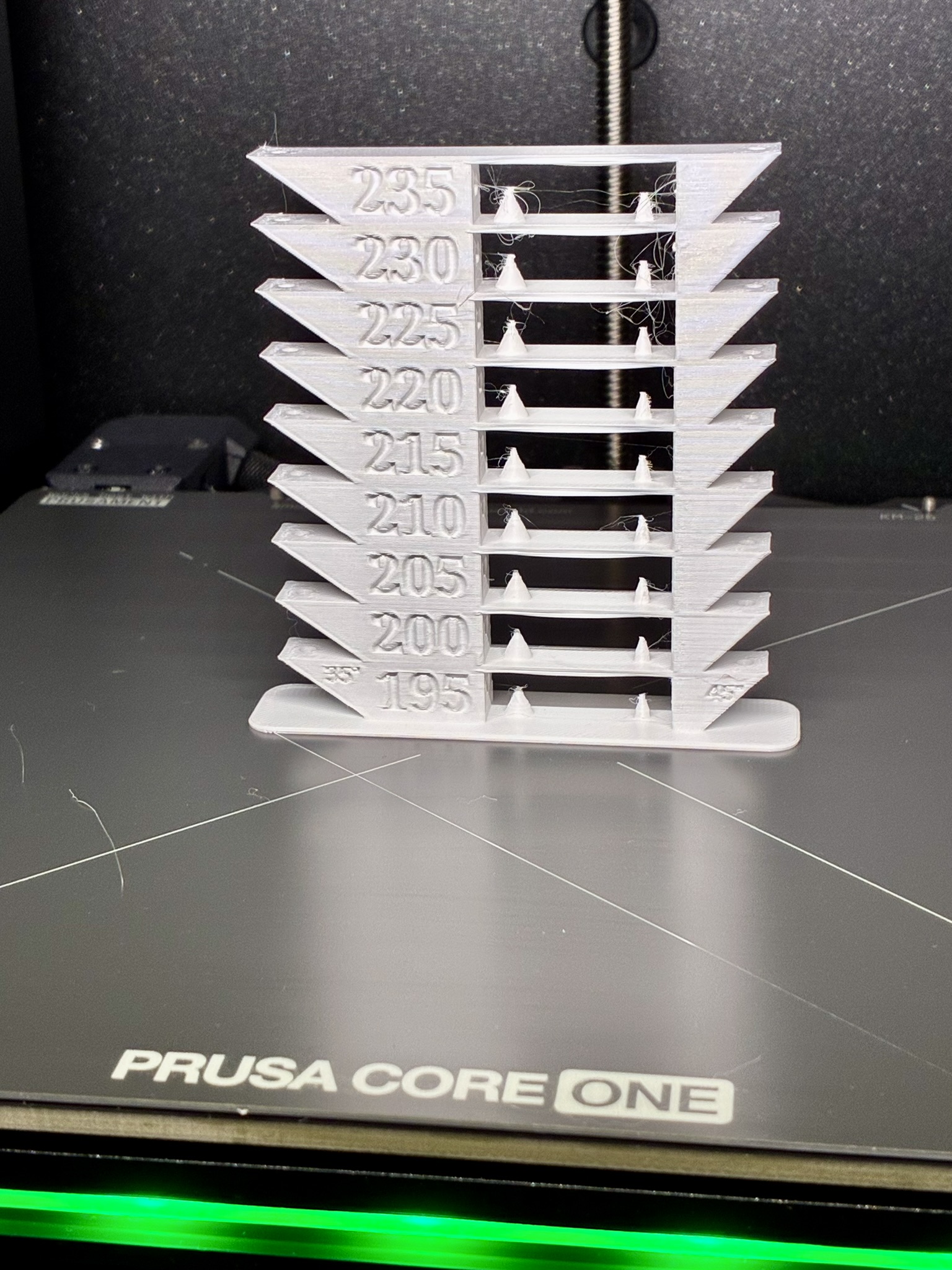 PLA Temp Tower - Prusa Core One / Core One + | Balanced / Speed / Structural (195°C - 235°C)