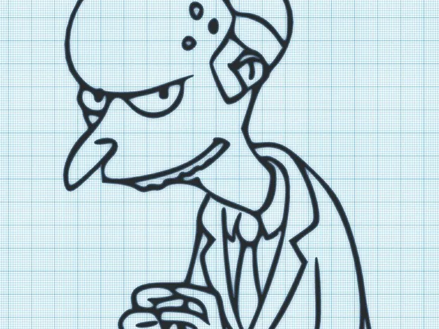 mr burns - simpsons wall art