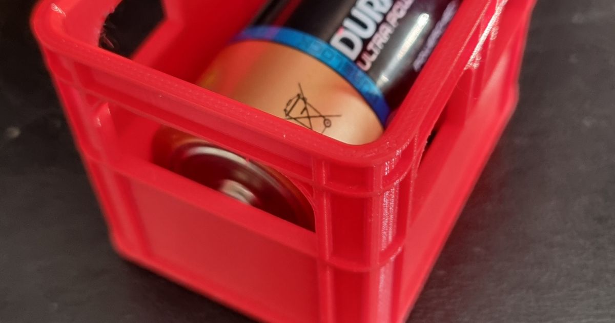 beer crate for D type batteries by Reacy1998 Download free STL model