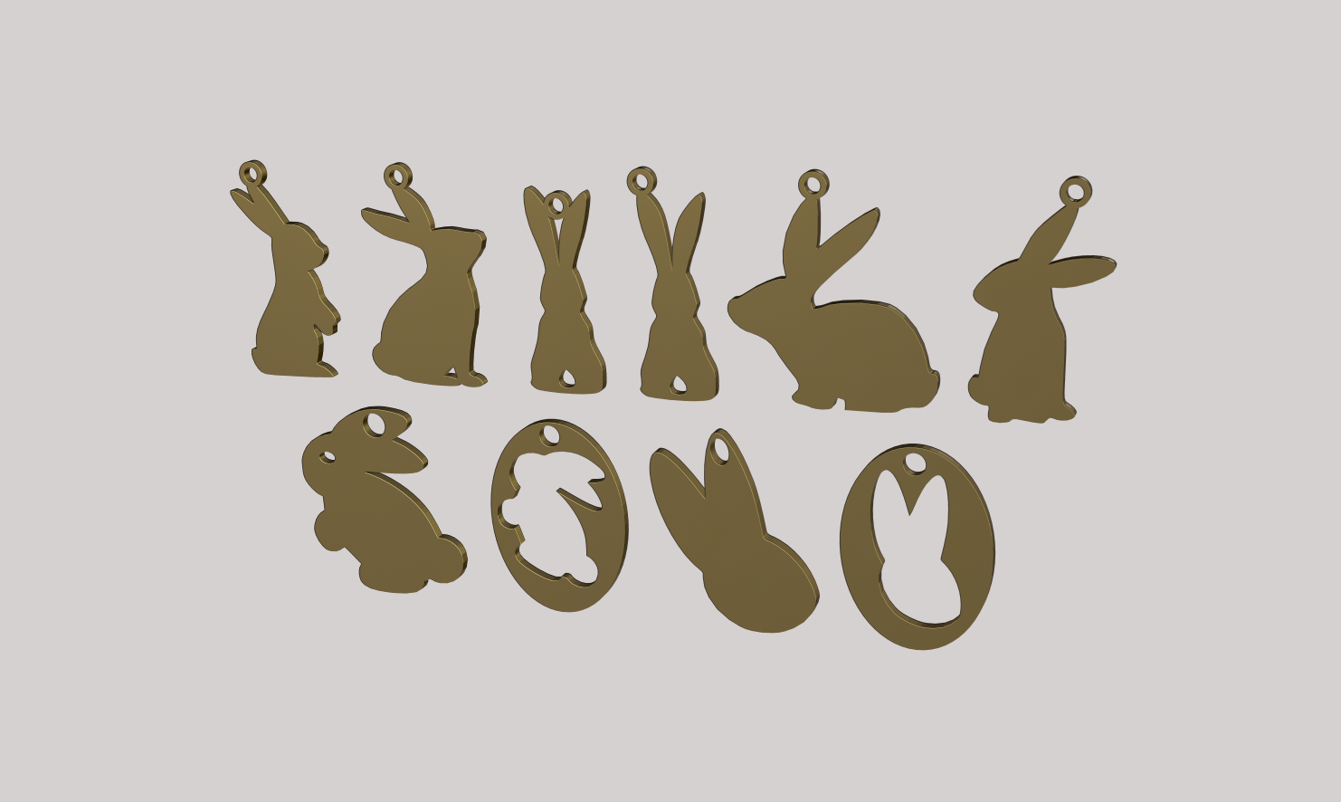 Easter bunnies earrings