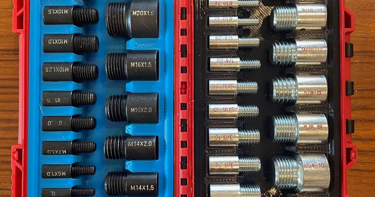 Thread Checker Insert Trays for Milwaukee 48329921 Customizable