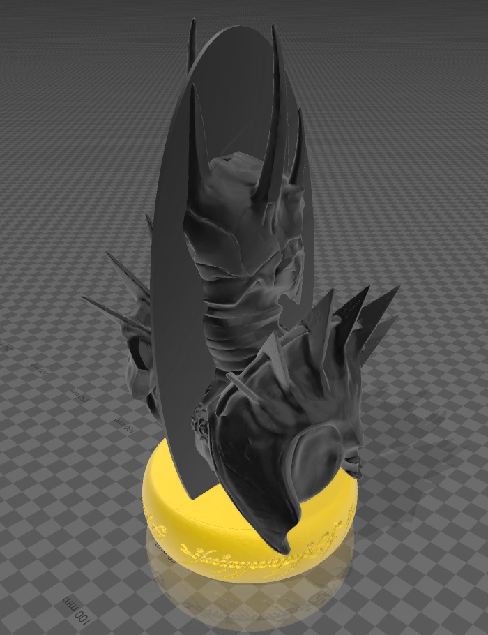 Miniatura 10 do modelo 3D Sauron Bust Bookend