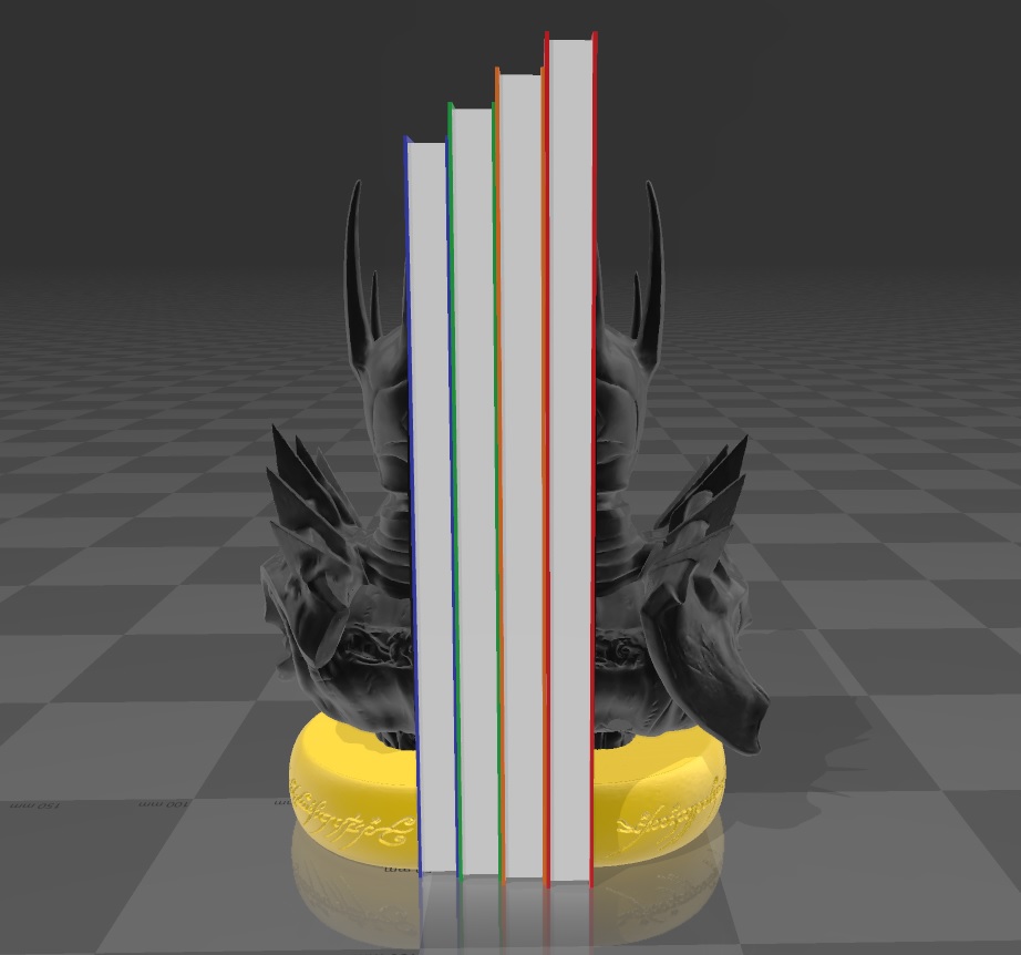 Miniatura 2 do modelo 3D Sauron Bust Bookend