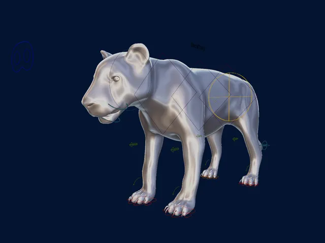 Tiger/Lion (Base Mesh Rigged)