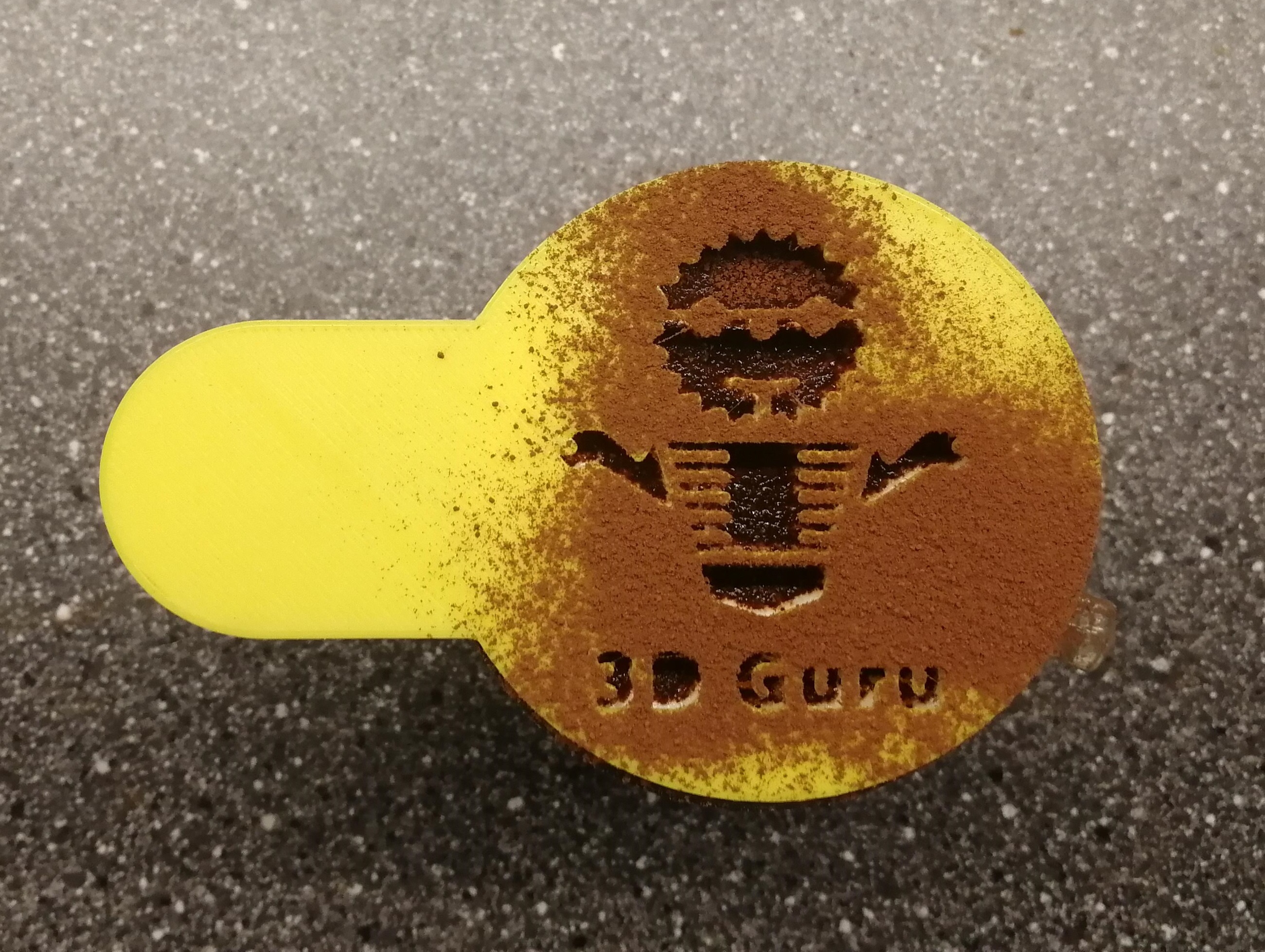 3D Guru logo Coffee Decoration Template / logo do kávy / kafe