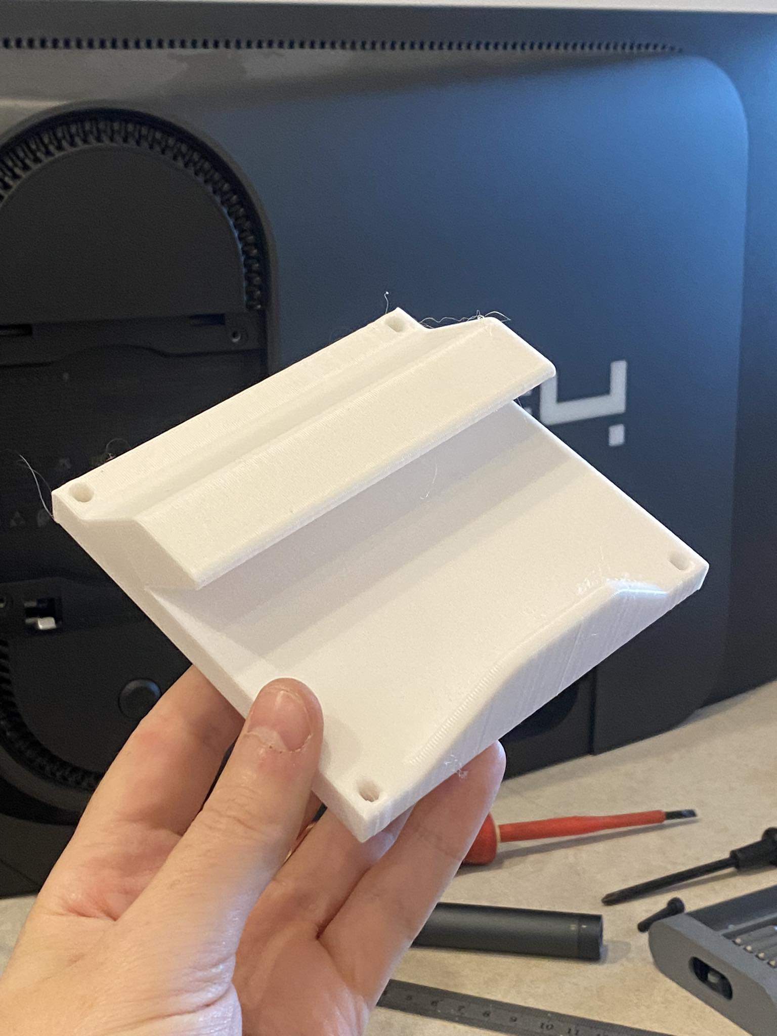 VESA 100x100 Low Profile French Cleat Wall Mount by Morris Lazootin