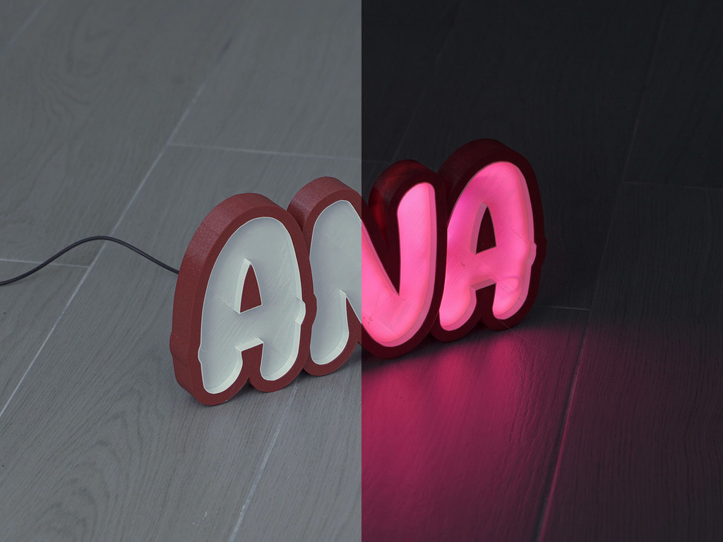 LED Marquee Ana by Duke Doks | Download free STL model | Printables.com