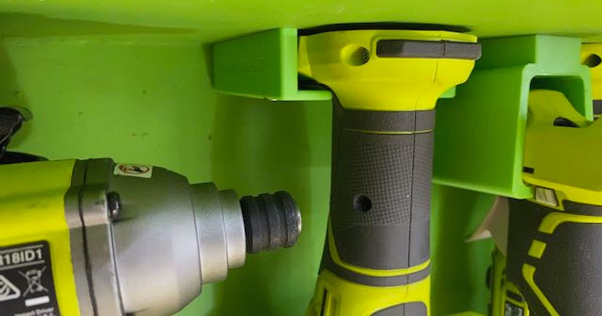 Ryobi tool hanger by Darrens Download free STL model