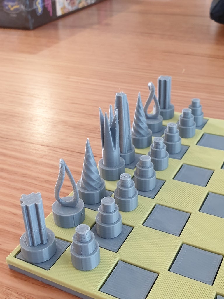 Chess set with storage box