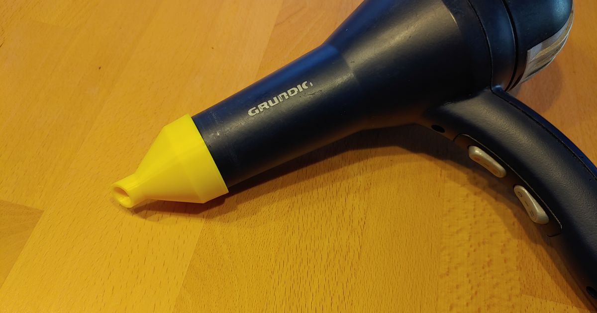 Hairdryer nozzle 42mm by Marc Proszamer Download free STL model