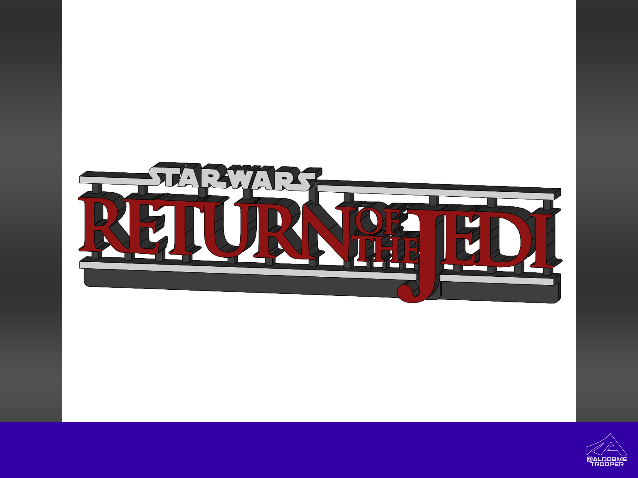 Episode 6. Return of the Jedi 1983 3D logo