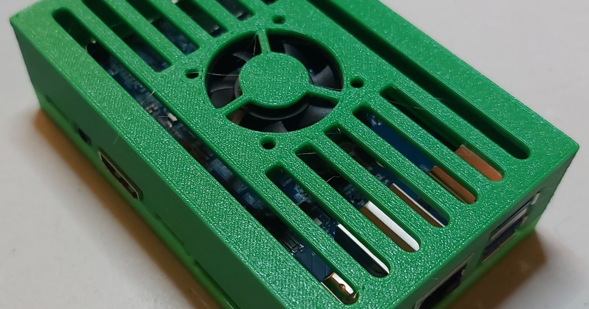 Snap together case for Orange Pi 5 with fan mount by Codemer Download