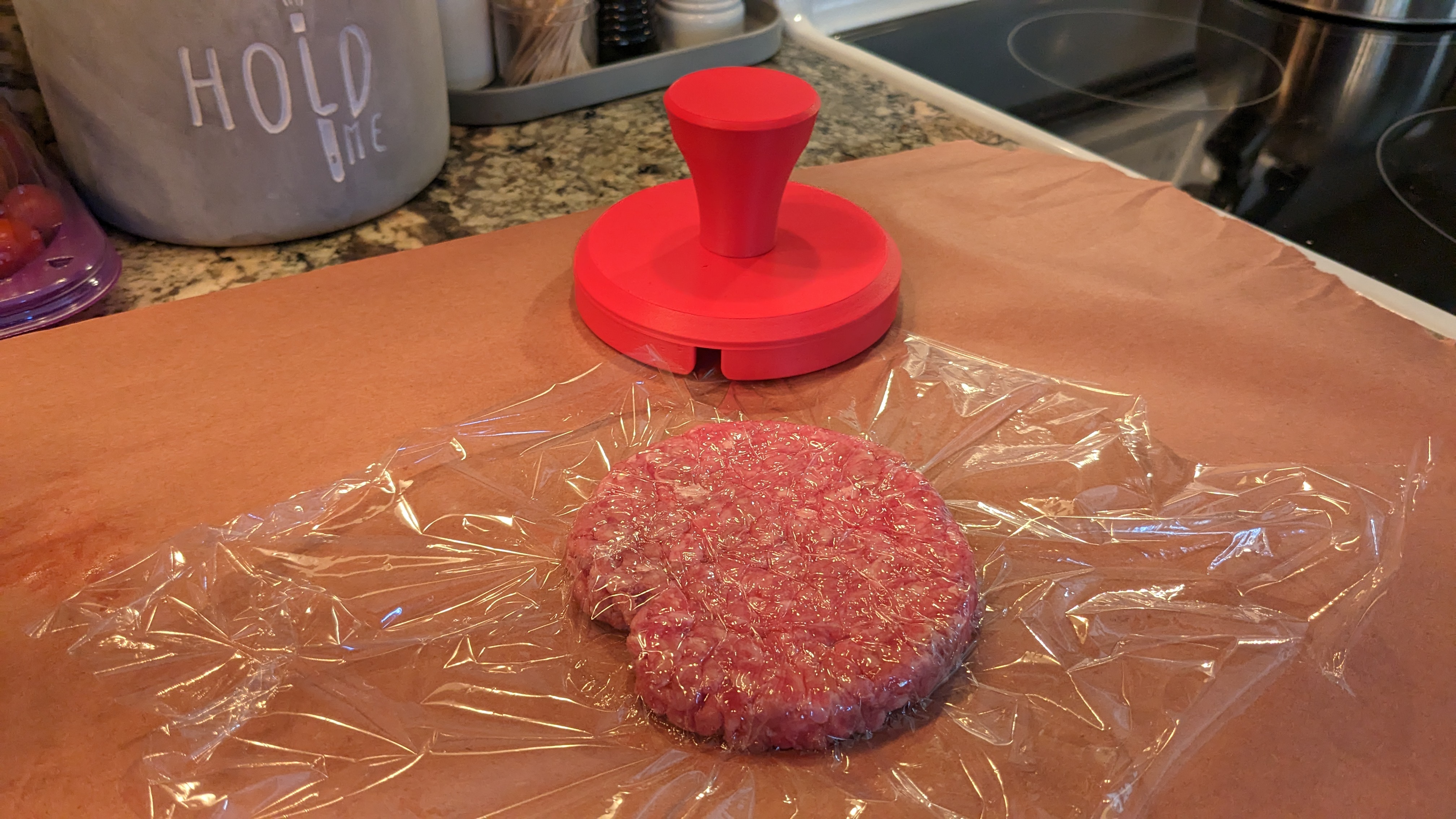 Burger patty press