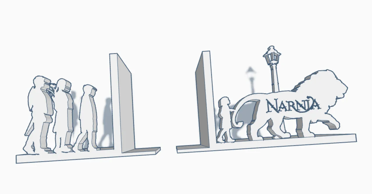 THE LION, the WITCH, and the WARDROBE Bookend by King of the Couch | Download free STL model | Printables.com for Chronicles Of Narnia Free Printables