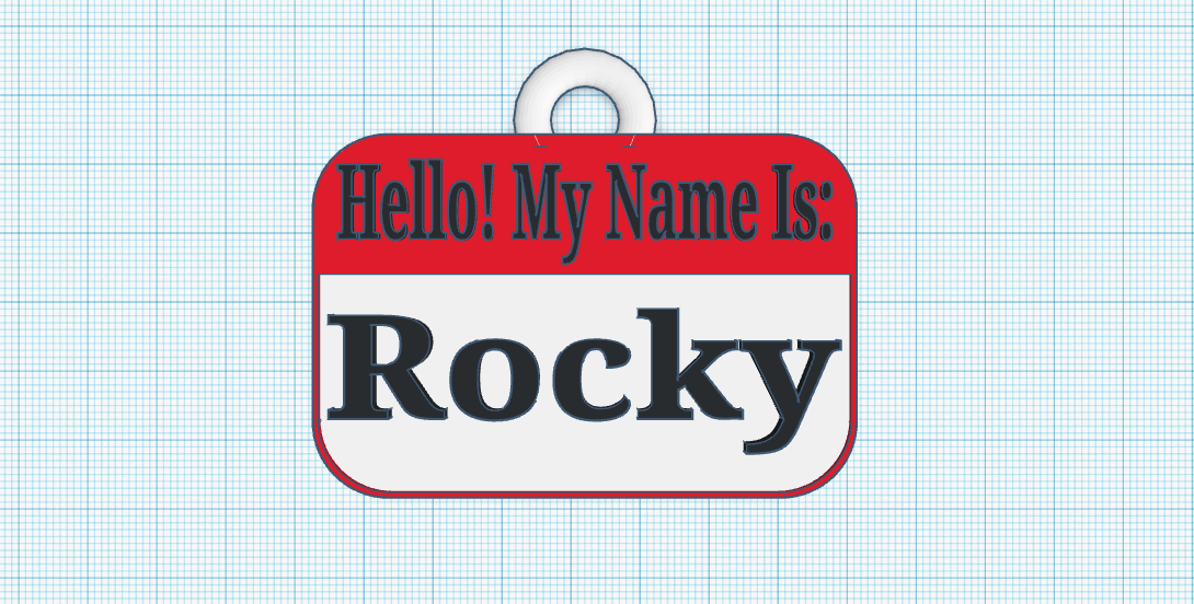 Dog Name Tag "Hello"