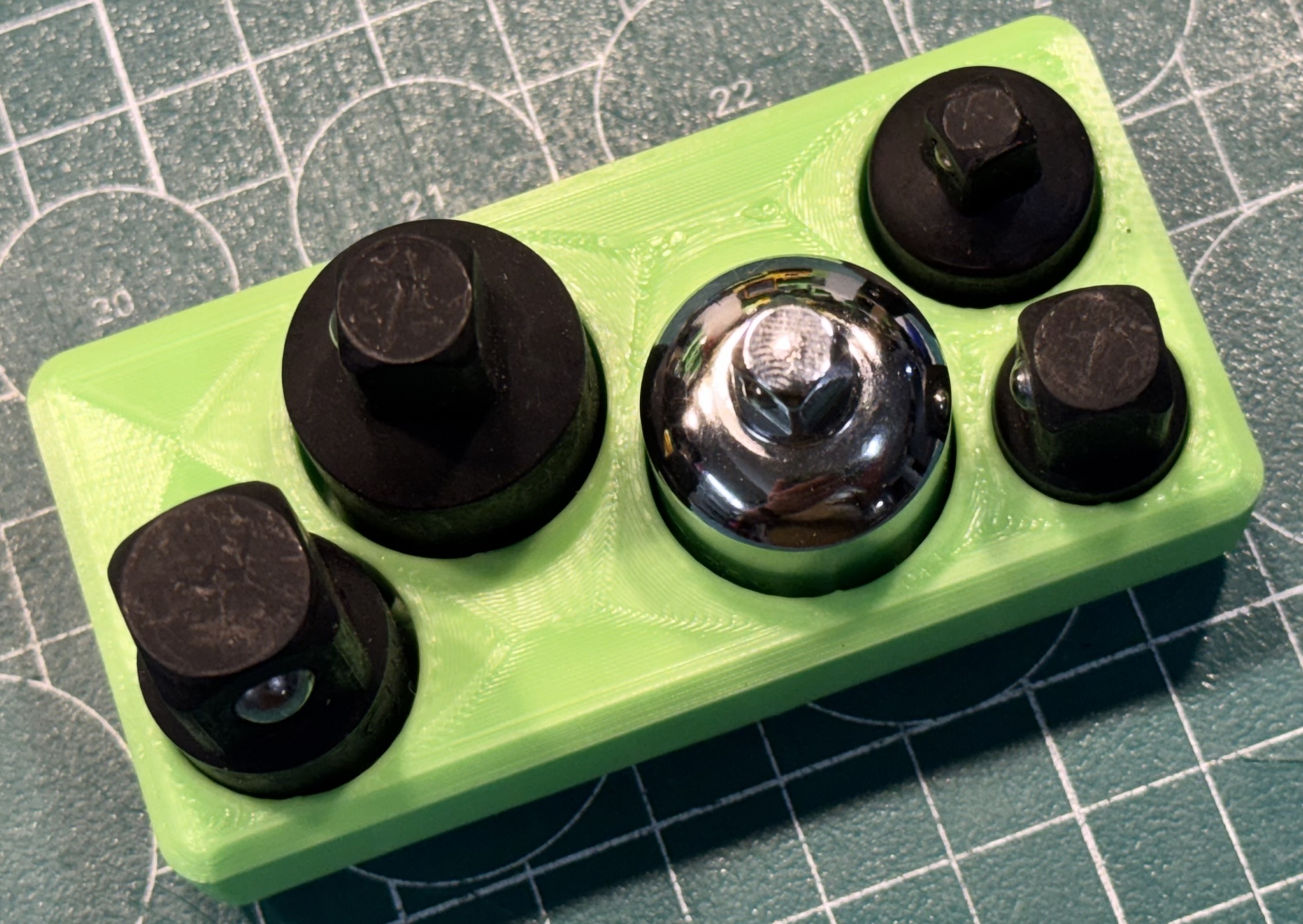 Gridfinity - Adapters and 8 Point or 12 Point Socket Holders