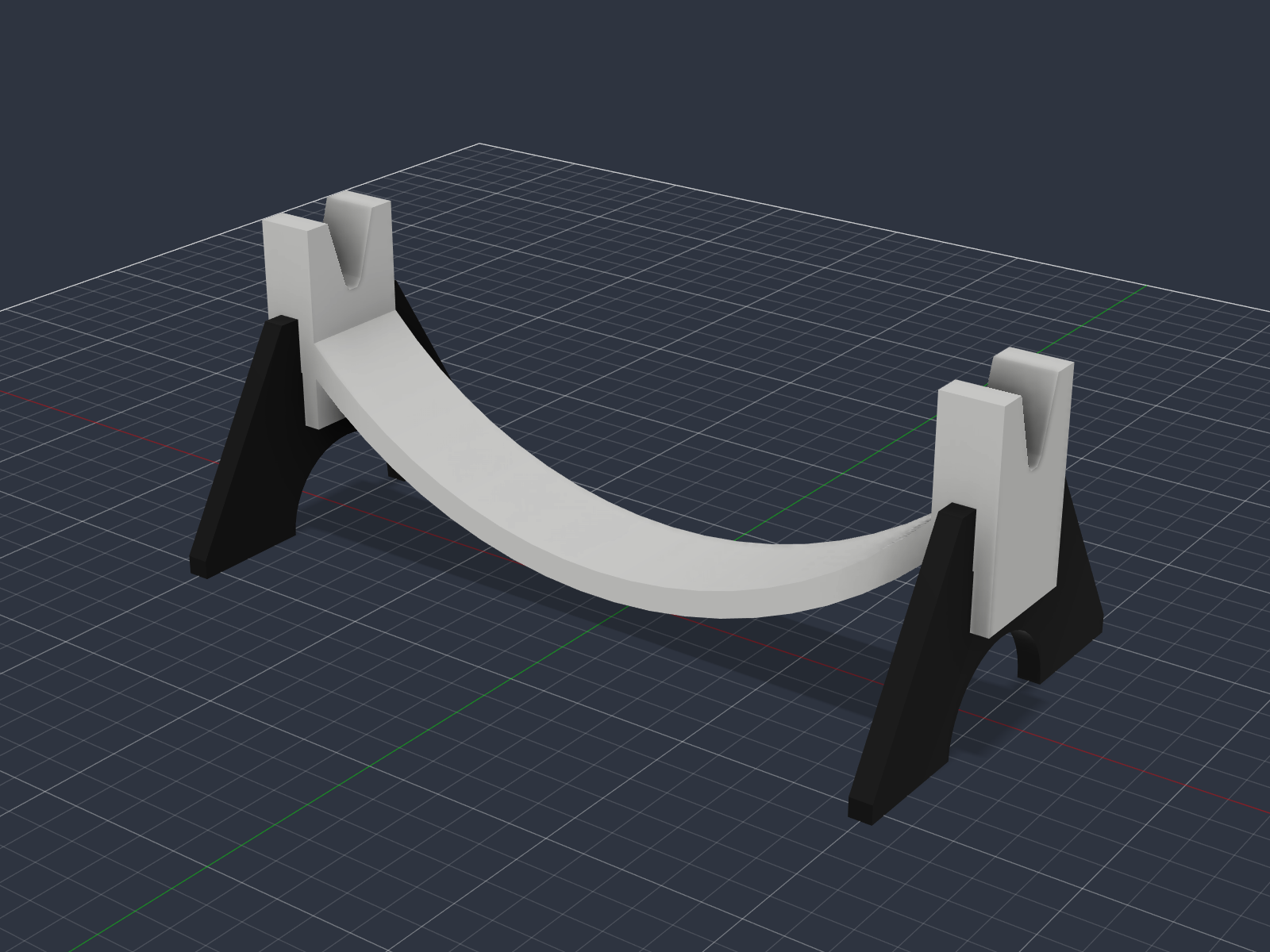 Arched Sword & Knife Display Stand – Push-Fit, Nearly Support-Free