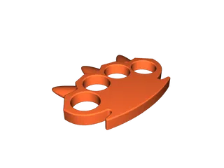 Spiked Brass Knuckles by Baconcrew09, Download free STL model