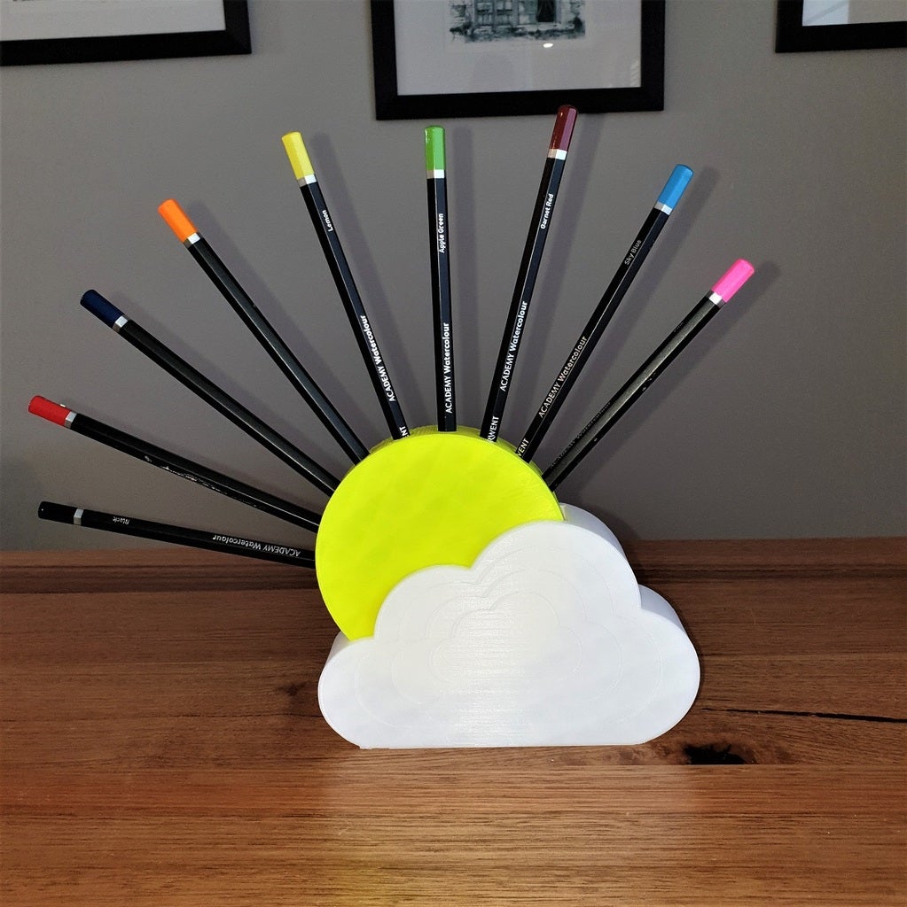 Sunshine pencil holder