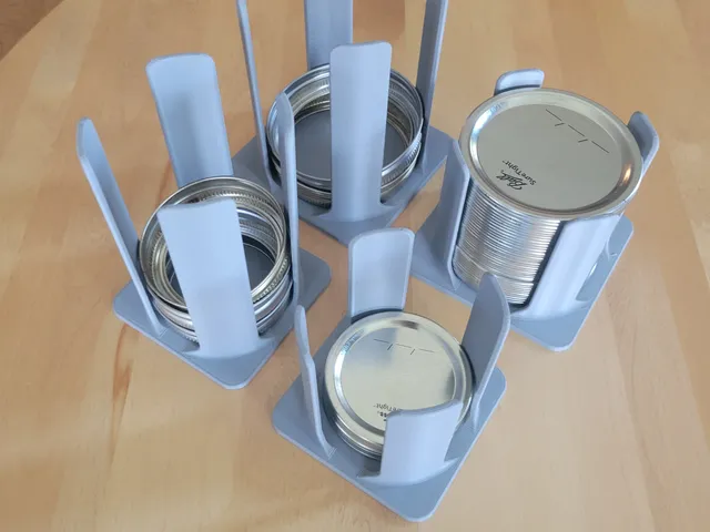 Canning jar lid and ring storage regular and wide mouth
