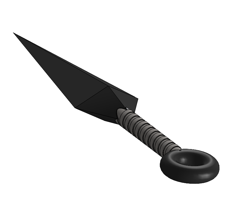 Miniatura 2 do modelo 3D Kunai Naruto