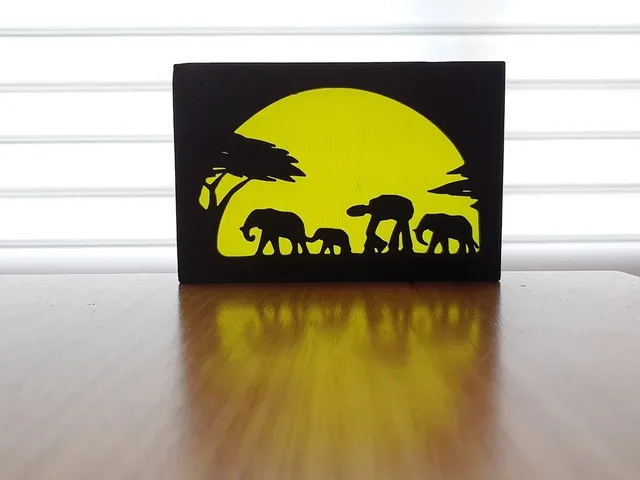 Star Wars silhouette ornament art