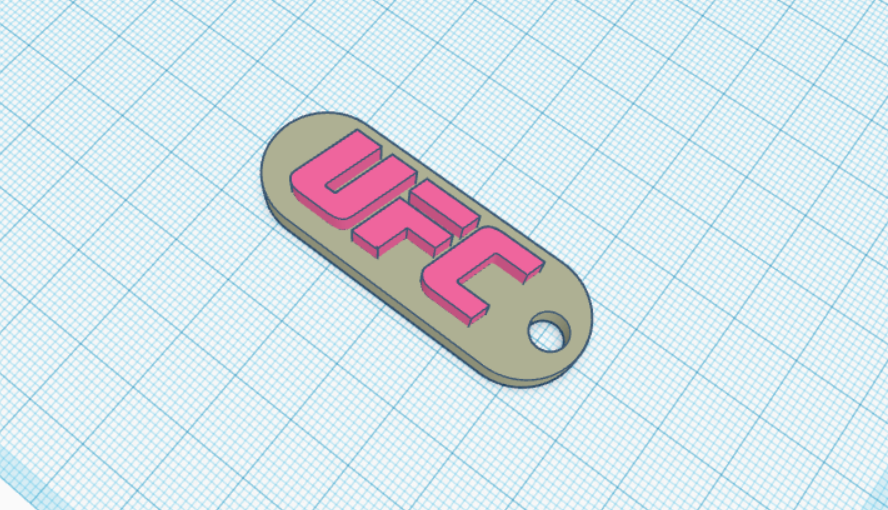 Miniatura 4 do modelo 3D UFC Keychain