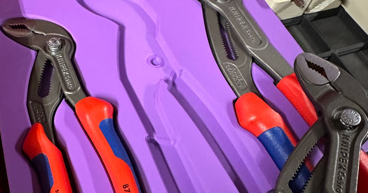 Gridfinity Knipex "Cobra" Pliers by Daave Download free STL model