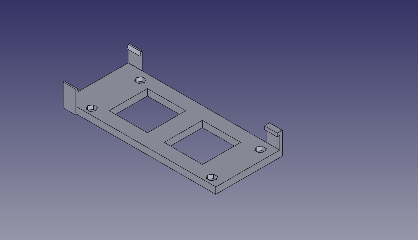 Frame Adapter for Einsy box for Prusa MK3 for custom thick frame