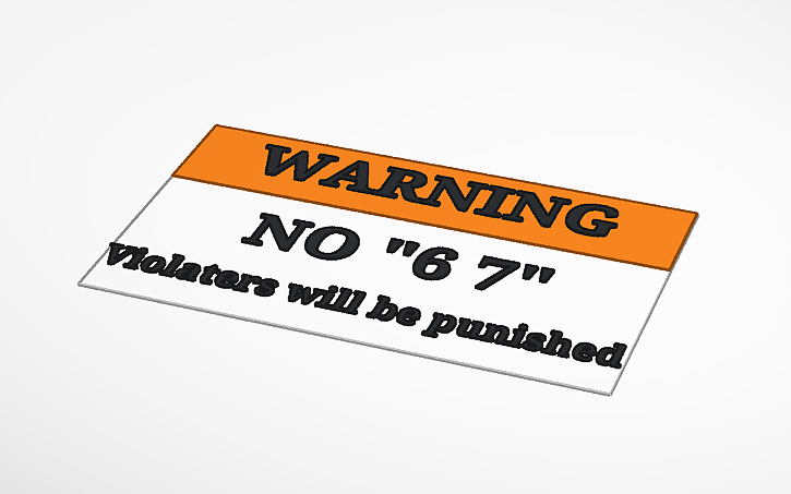 NO "6 7"