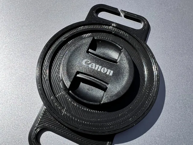 Camera lens cap holder