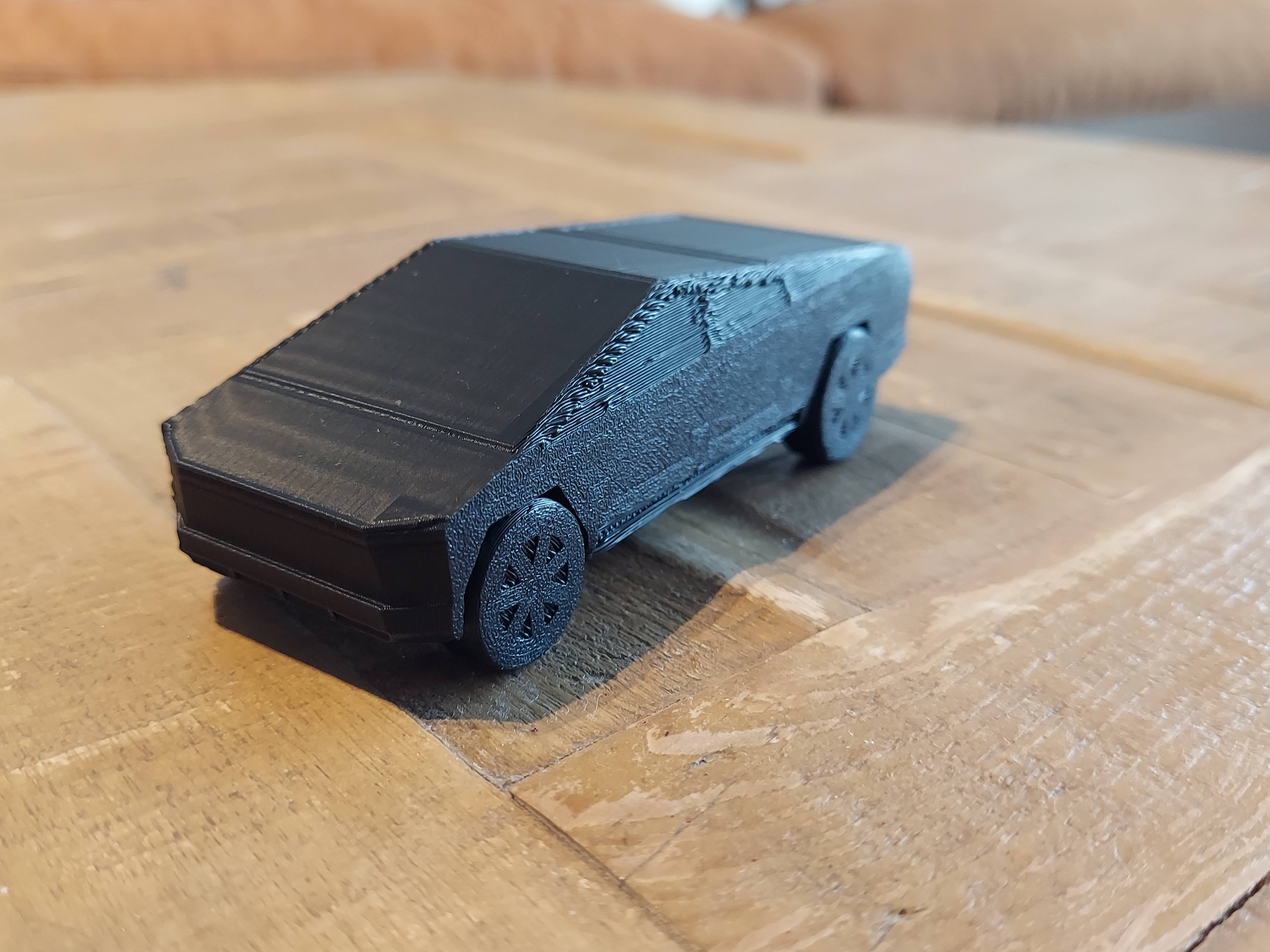 Tesla CyberTruck print in place with moving wheels by Manifold3D ...