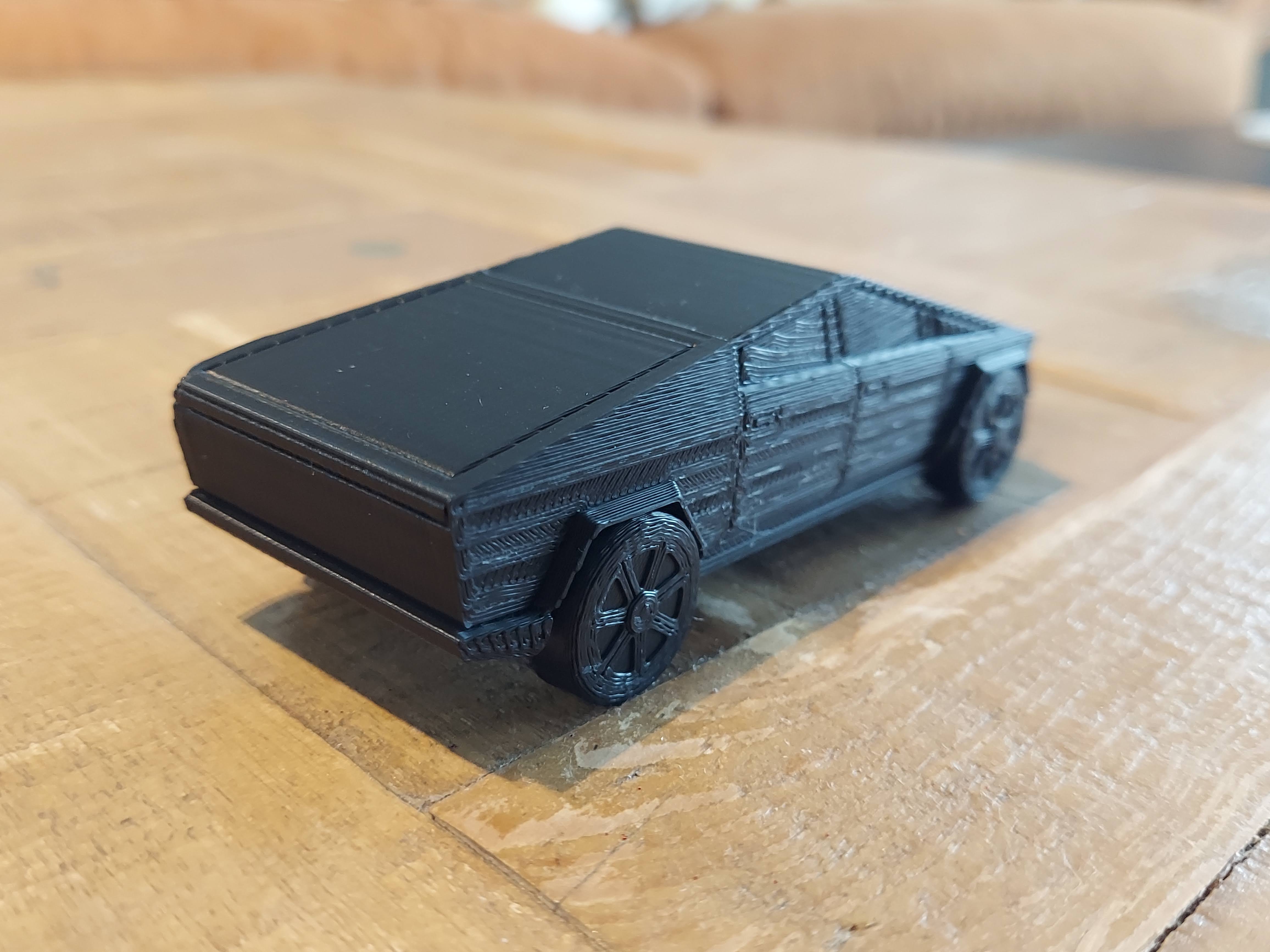 Tesla CyberTruck print in place with moving wheels by Manifold3D ...