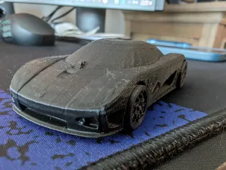 Print in place Car with moving wheels and no assembly! by