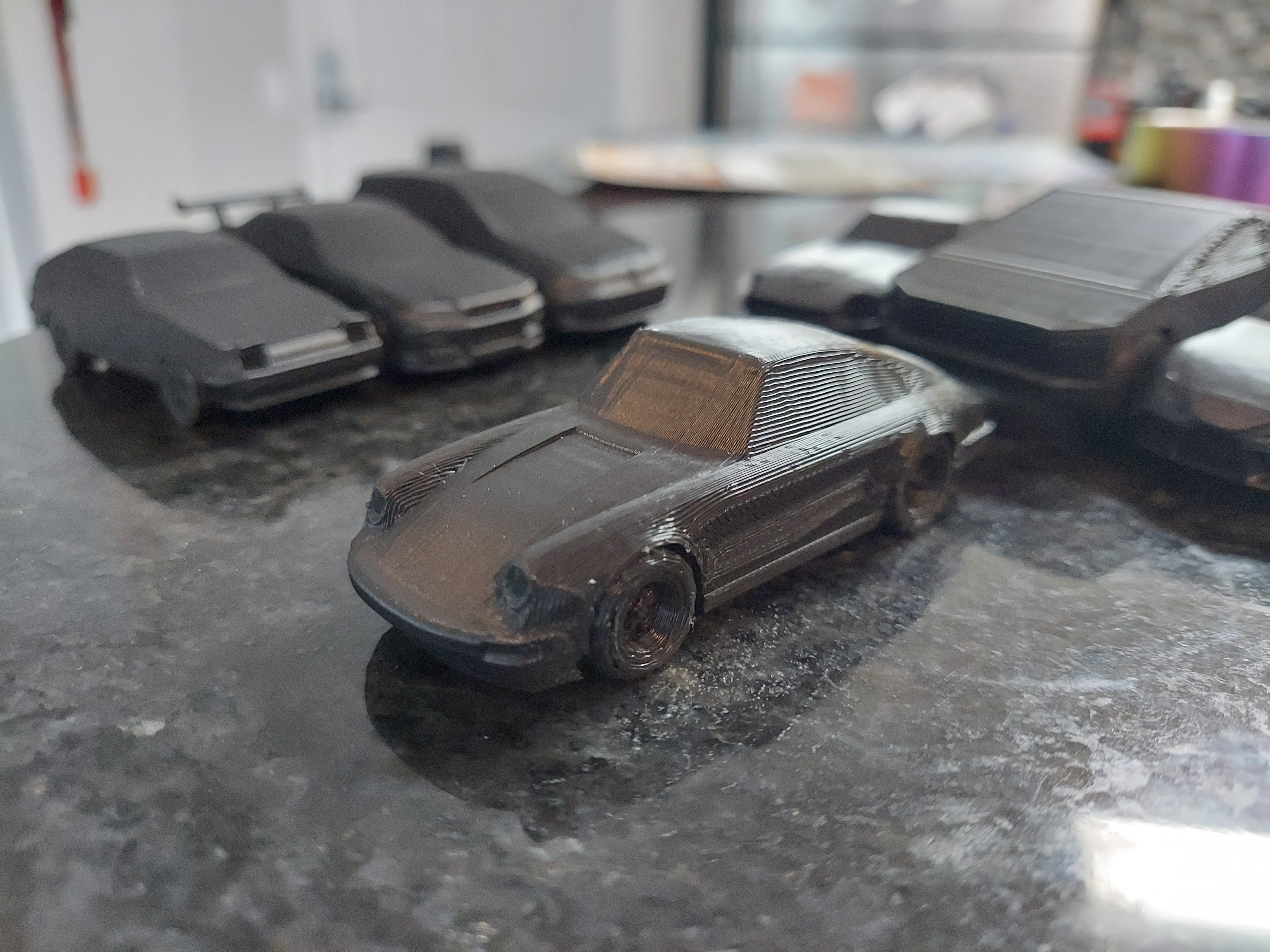 Classic Porsche 911 with print in place wheels