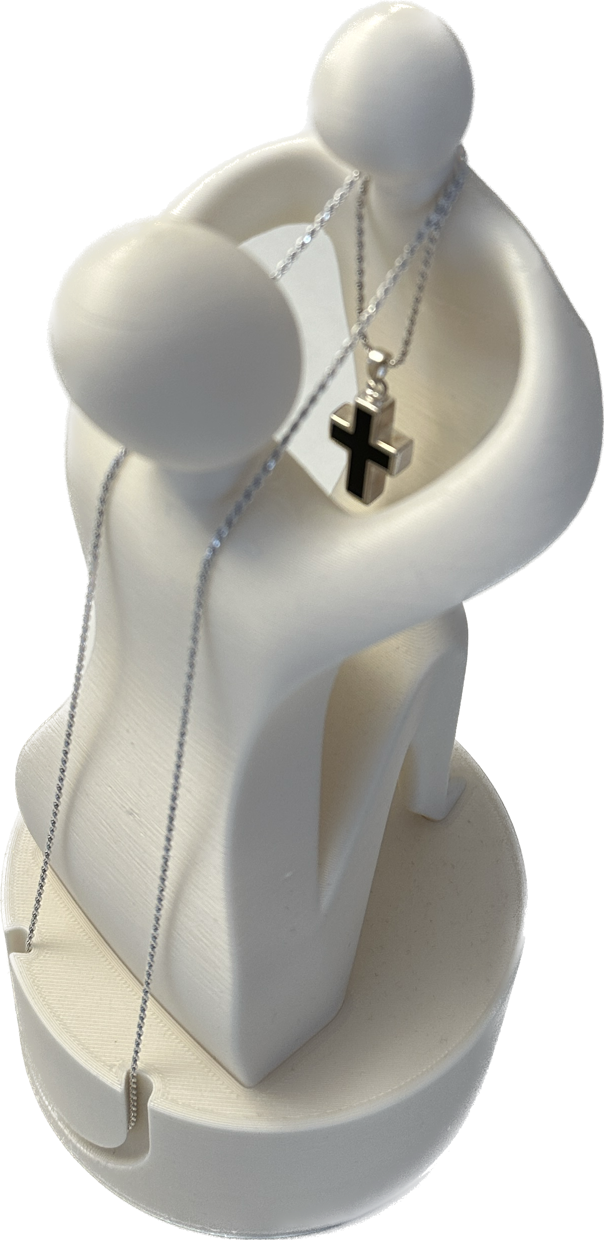 Mother and Child statue necklace stand
