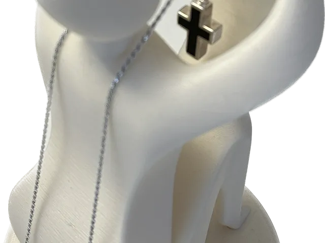Mother and Child statue necklace stand