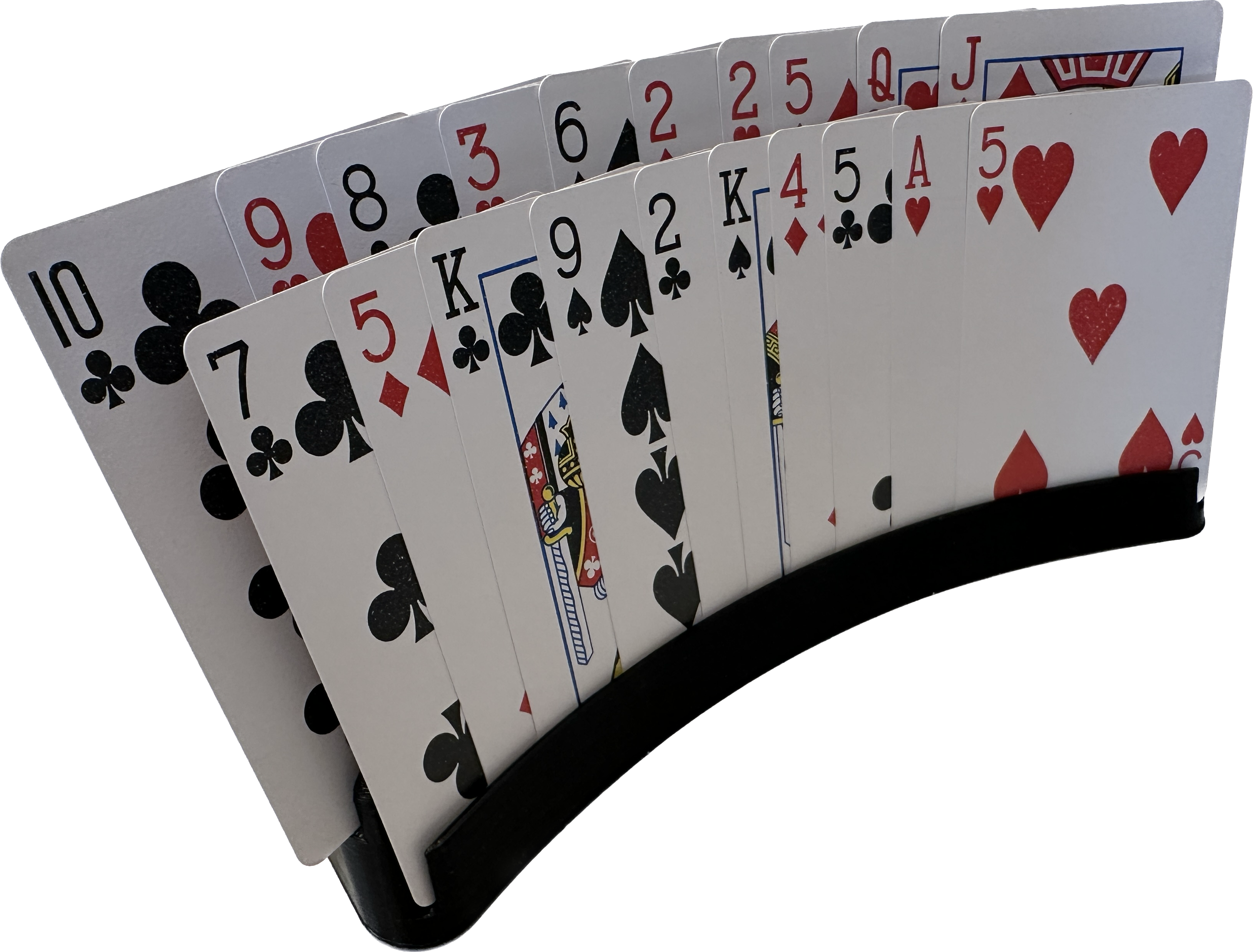Playing card holder - holds 20+ cards