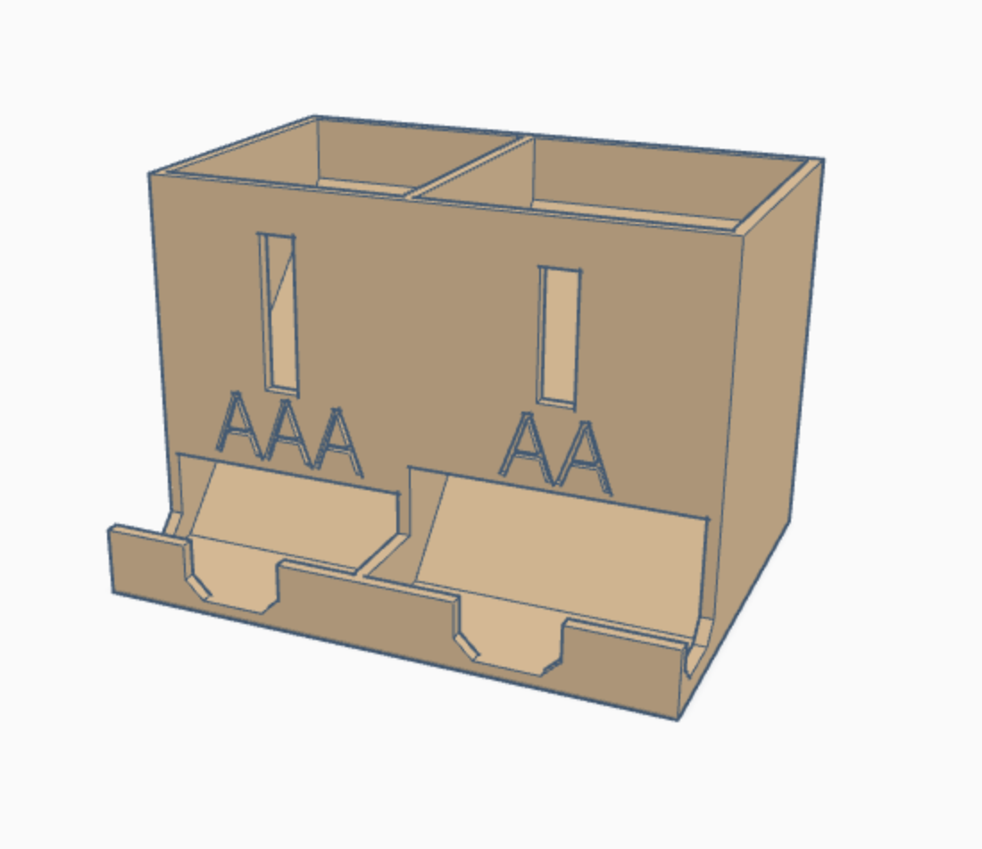 AA, AAA battery dispenser (short version)