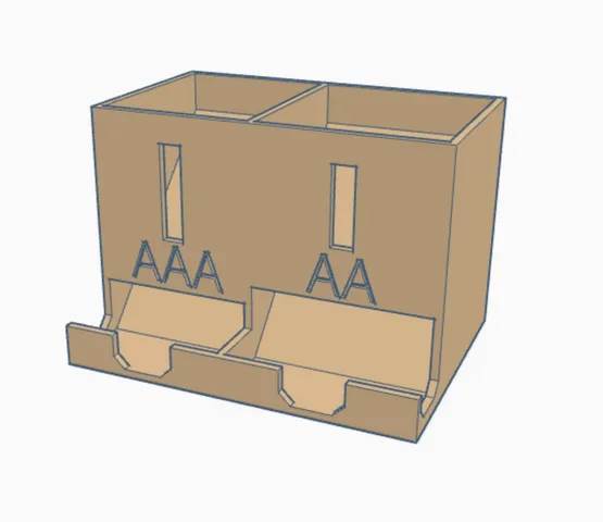 AA, AAA battery dispenser (short version)