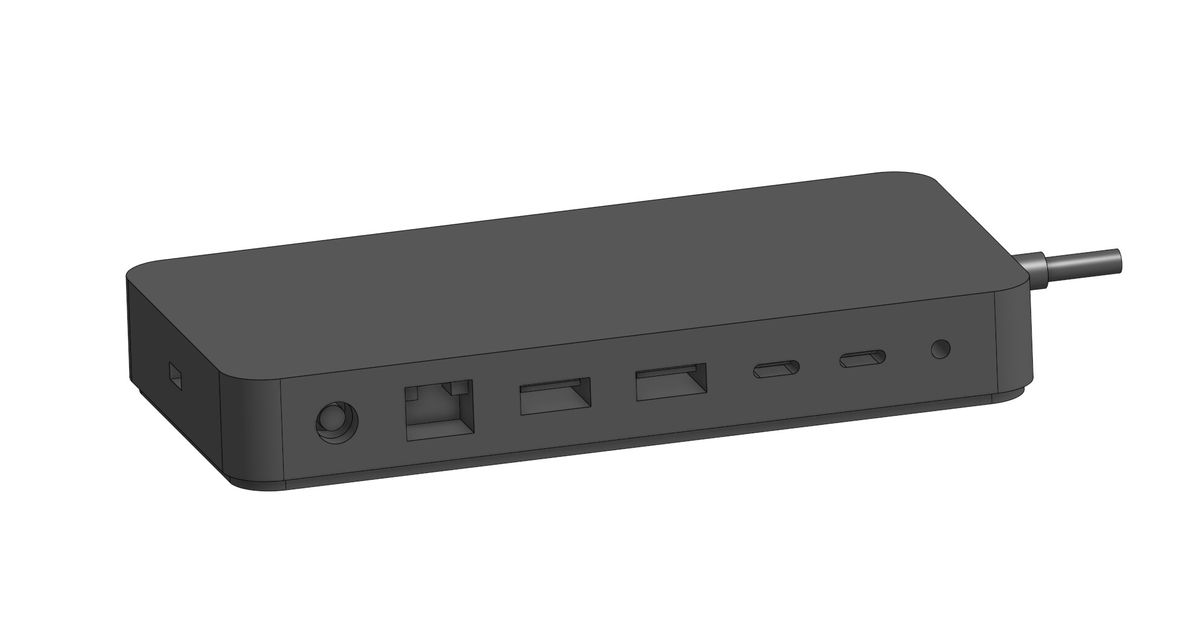 Microsoft Surface Thunderbolt 4 Dock By DockGuy | Download Free STL ...